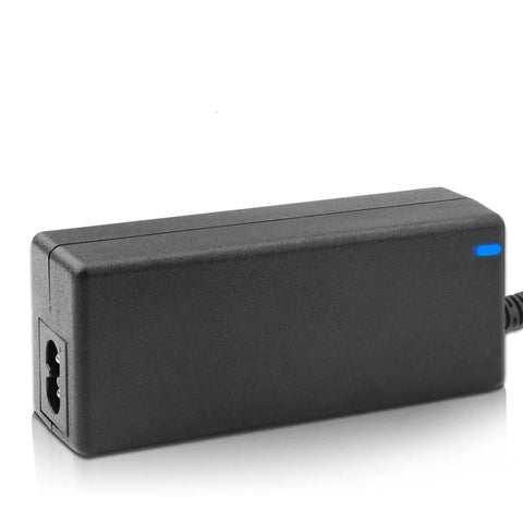 12V AC DC Adapter Charger For DeVilbiss IntelliPAP 2 AutoAdjust Auto Machine And IGO2 Portable Concentrator Power Supply Cord Cable DV68-620 DV6X-619 DV6X619 12VDC Mains PSU, close-up of black rectangular design with blue indicator light.