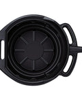 Heavy Duty 15L Oil Drain Pan With Anti Splash Spout For Car And Motorcycle Oil Changes Super Tough Plastic Resists Heat And Cracks, top view