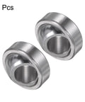 2 pcs Two Pack Sealed Spherical Plain Bearing GEG10C 10mm By 22mm By 12mm Radial Ball Bearing, steel with bronze cage