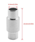 8 Pack Aluminum Inline Wheel Spacers 6mm Long Sleeve Replacement For Roller Skates Scooters And Skateboards High Performance Bearings Alignment 23.5mm Length 6.3mm ID 7.9mm OD Durable close-up