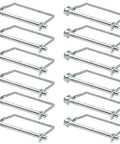 Fifteen-pack of Heavy Duty One Quarter Inch Trailer Hitch Pins Set, Four and One Half Inch Locking Shaft Pins for PTOs