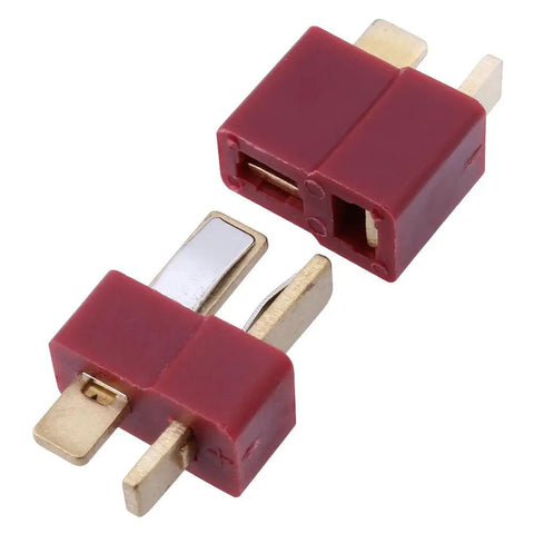 10 Pairs T Plug Connectors Male And Female Deans Style With Shrink Tubing Durable Gold Plated Copper Contacts Flame Resistant Hard Plastic Insulation
