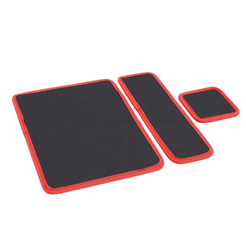 Flexible Magnetic Tool Mat 3 Pack PVC Coated For Auto Maintenance And Home Organization On Workbench And Metal Rack Strong Magnetic Surface Keeps Screwdrivers Bolts Nuts Sockets Secure, three sizes