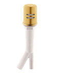 Brushed Gold Kitchen Air Gap Replacement Part For No Fuss Hassle Free Sink Plumbing with modern brushed gold finish.