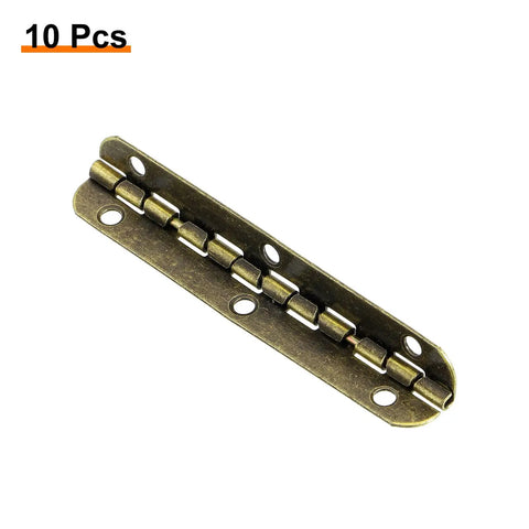 Heavy Duty Metal Piano Hinges Sleek Bronze Finish 90 Degree Long Folding Box Hardware With Screws For Shop Builds And Furniture Fixups Built Like A Tank Tough As Nails Workbench Essential pack of 10.