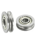 U Groove Bearing Set Twelve Pack 4x13x4mm Carbon Steel Sealed Ball Bearings for track liner motion system.