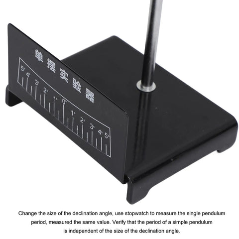 Two Piece Pendulum Physics Experiment Tool Set For Classroom And Lab Gear with clear dial and stable metal base close-up