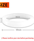 51 Millimeter Brewing Group Head Silicone Gasket Set 2 Pack O Ring For Delonghi Dedica EC680 EC685 EC785 EC885 La Specialista EC9335M EC9355M EC9665M And Smeg ECF01 Espresso Machines Pro Grade Replacement shown with measurements