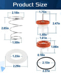 Pressure Vacuum Breaker Repair Kit For 1/2, 3/4, And 1 Inch PVB Backflow Preventers, RK1-720A Replacement Parts size chart