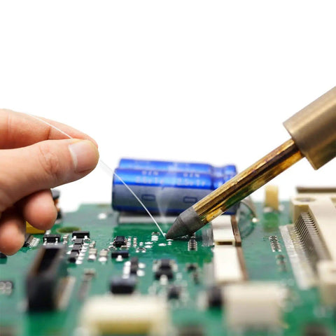 Soldering on Five Pack 150x200mm Double Sided PCB Boards With Through Holes Tin Plated 1.6mm Thick 2.54mm Grid