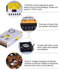 AC To DC Converter Power Supply 110 to 220V To 0 to 48V Adjustable DC Output Beefy 480W with cooling fan and LED display.