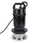 Badass 6000 GPH Submersible Sump Pump With 32.8 Foot Max Lift Height For Heavy Duty Basement And Utility Drainage In Rock Solid SUS Stainless Alloy Workhorse Body - front view with power cord