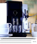 Home espresso machine with stainless steel milk frothing hose, 23 cm long, for creamy foam in drinks, no clogs or leaks.