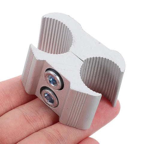 Two Pack Cane Holder Clamps For Wheelchair And Walker Pipes Aluminum Alloy Precise Fit With Smooth Surface Finish