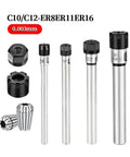 Top Tier ER Extension Rod For C10 And ER8 ER11 Chucks With Precision Straight Shank Grinding, versatile tool holder set.
