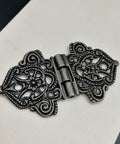 Vintage Alloy Hollow Flower Hinges For Furniture And Cabinets 28x53mm 10 Pack, decorative door hinge on white surface