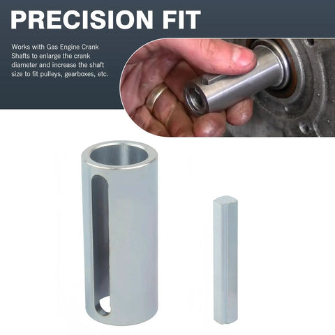 Rock Solid Stainless Steel Crank Shaft Pulley Adapter Three Quarters To One Inch Bore Reducer Bushing Sheave for Predator Gas Engines, precision fit design.
