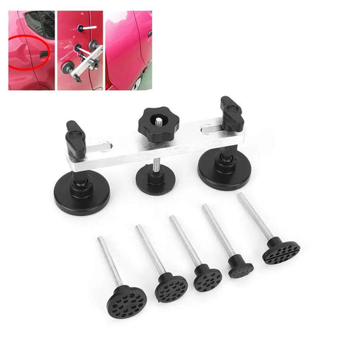 Paintless Dent Repair Puller Kit With Aluminum Slide Hammer T Bar Dent Removal Tabs Pro Grade Auto Body Hail Damage Tool