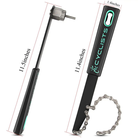 Must Have Cassette Removal Tool Set With Chain Whip And Lock Ring Tool for HG cassettes, 11.5-inch and 11.4-inch dimensions