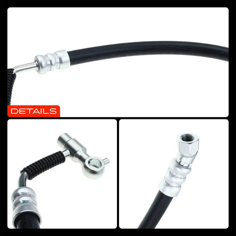 Power Steering Pressure Hose Line Assembly For Nissan Titan Armada Pathfinder Infiniti QX56 5.6L V8 with connectors and hose details