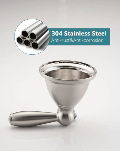 304 stainless steel material highlighting anti-rust and anti-corrosion properties, cylindrical components on display