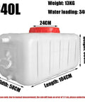 340L Outdoor Water Tank For Camping And Hiking Heavy Duty Large Capacity Water Storage Bucket, dimensions shown