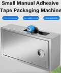 Cool Manual Automatic Carton Sealer With Smooth Wheel And Adjustable Clip For Household Textile Retail Packaging shown from the side.