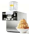 Heavy Duty Commercial Fluffy Ice Maker And Quick Chill Shaved Ice Machine For Desserts Smoothies And Patio Block Parties With High Yield Flake Production For Hustling Cafes And Game Night Setups with shaved ice bowl.