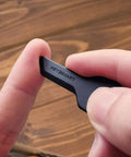 Finger Friendly Key Shaped Box Opener For Easy Package Opening On The Go clips on a keychain, safe and durable everyday carry tool