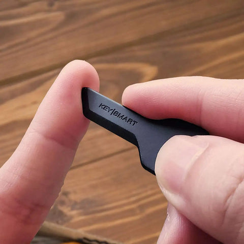 Finger Friendly Key Shaped Box Opener For Easy Package Opening On The Go clips on a keychain, safe and durable everyday carry tool