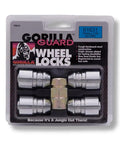 Acorn Gorilla Guard Wheel Locks 12mm x 1.50 Thread Size Four Pack With Key And Dual Hex Keys packaging