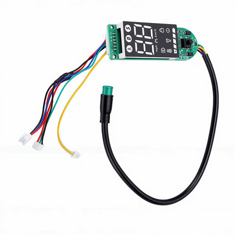 Electric Scooter Dashboard Circuit Board And Display Panel For MI4 Lite Upgrade Kit Replacement Control Board With Battery Level Display And No Fuss Install showing wiring and connectors