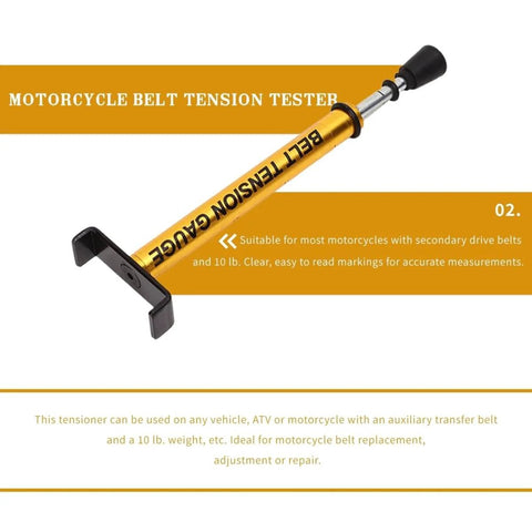 Heavy Duty Belt Tension Gauge Tool With L Shaped Pad Adjustable Up To 10 Pounds For Motorcycle And Car Belts Fast Readout