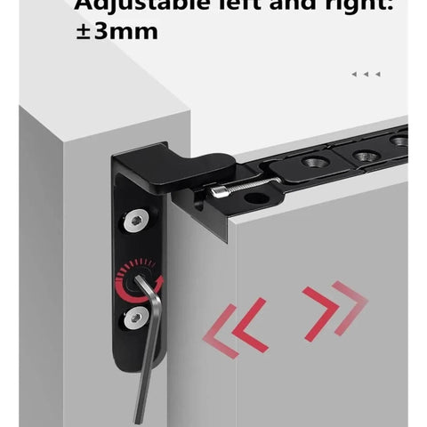 Hinged Stainless Steel Adjustable Invisible Swing Glass Door Hinge concealed pivoting hinge for glass doors, side view.