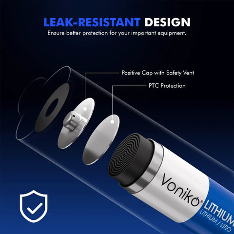 High Capacity Cr123A 3V Lithium Battery 6 Pack Heavy Duty Non Rechargeable Cells offering leak-resistant design for better protection.