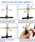 Beast Mode Bike Chain Tool And Chain Breaker For Easy Rusty Chain Cutting Universal 6-12 Speed Compatibility usage instructions