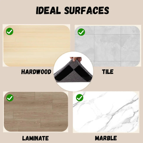 16 Pack Anti Slip Rug Tape Double Sided Carpet Grip for Hardwood Floors and Tiles prevents slipping curling and bunching surfaces