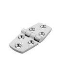 Marine Grade Stainless Steel Hinges Built Tough Heavy Duty Boat Strap Hinge 316 Saltwater Resistant Butt Hardware large size shown with six mounting holes.
