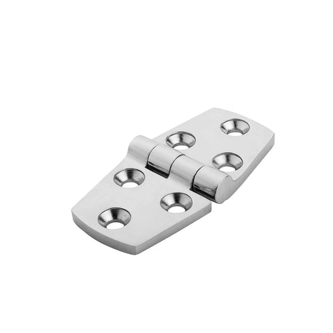 Marine Grade Stainless Steel Hinges Built Tough Heavy Duty Boat Strap Hinge 316 Saltwater Resistant Butt Hardware large size shown with six mounting holes.
