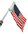 Saltwater Ready American Flag With Pole For Boat Rod Holder Tough PVC Flag Flyer Built To Ride High Winds And Rough Seas