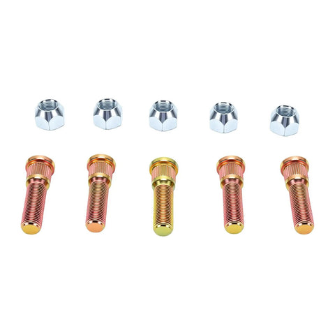 Premium Wheel Studs And Lug Nuts Kit With 1/2In-20 Fine Thread Design Featuring Strong 5 Bolts And 5 Nuts For Secure Installation On Most Cars Boosting Clamping Power By Half Plus Superior Metal Build Quality