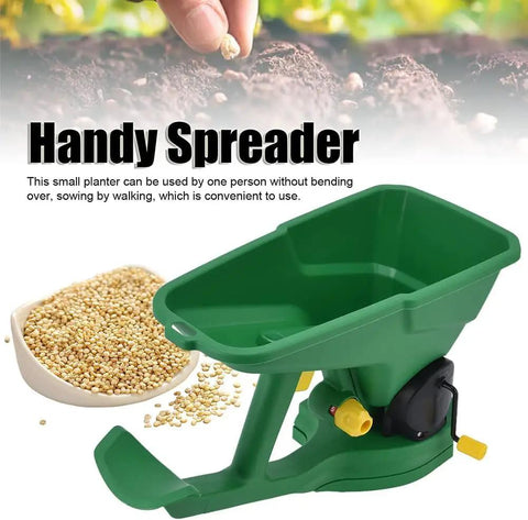 Easy Handheld Seed Spreader With 1.5L Capacity, 5 Gear Hand Crank Seeder For Lawn And Garden Fertilizer Distribution