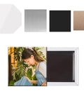 DIY Fridge Magnet Making Kit 2.5 By 2.5 Inch with 100 Consumables including photo, metal shell, cardboard backing.