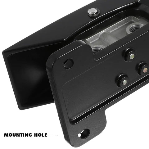 Close-up of mounting hole on Pneumatic Foot Pedal Valve Hands Free Momentary Five Way Three Position Foot Operated Air Valve