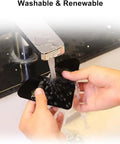 Washing a 16 Pack Rug Corner Grippers For Hardwood Floors Keep Rugs From Sliding Down, Non Slip Under Rug Tape For Wood Floors