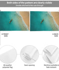 Rowing Team Car Flag 12x18 Inch Double Sided Outdoor Window Clip Flag Ocean Sea Landscape showing front and back design.