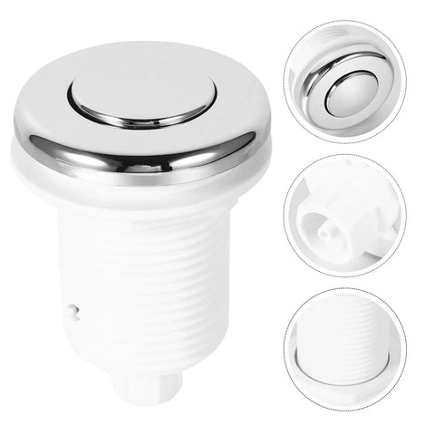 White Leak Proof Push Button Pressure Switch For Spa Tub Rock Solid Build No Sweat Setup Sturdy Abs Plastic And Stainless Steel Assembly For Bubble Bath Refresh And Fast Replacement Swap