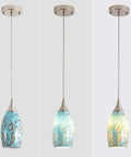 Kitchen Island Pendant Light Dope Modern Edison Hanging Fixture with Handcrafted Art Glass Shade, adjustable holder