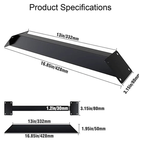Beefy 8-Piece 45 Degree Corner Brace Kit For Gazebos, Pergolas, Outdoor Structures, Black Powder Coated Steel Riser Beam Brackets For Posts, Patios, Tree Houses, Cabins And Porches