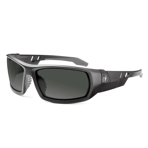 Skullerz Odin Safety Sunglasses With Polarized Lenses, ANSI Z87.1 Impact Resistant, Built Tough Full Frame, Non Slip Grip, Anti Fog, UV 400 Protection For Work And Outdoor Adventures